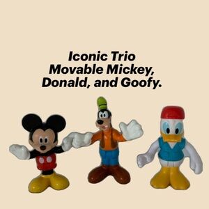 Disney Iconic Trio Movable Mickey Donald Goofy